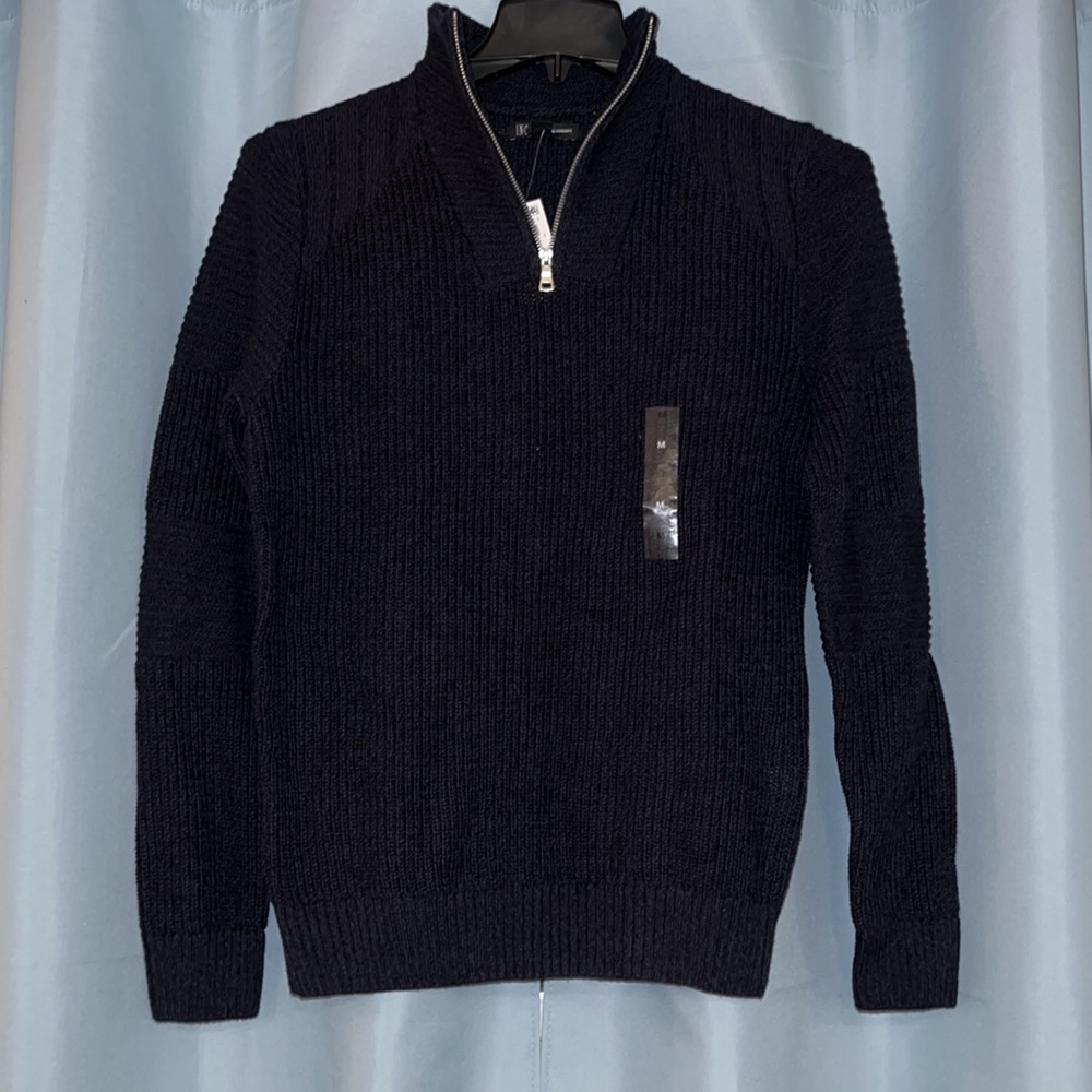 Brand new mens zip neck sweater